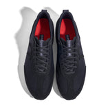 Laufschuh Runnertune Pace Black – schwarzes Waben-Textil und schwarzes Velour, schwarze Sohle – Paaransicht von oben
