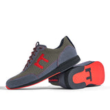 Laufschuh Runnertune Pace Colors – bronzefarbenes Mesh und graues Velour, schwarze Sohle – Paaransicht mit Laufsohle