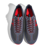 Laufschuh Runnertune Pace Colors – dunkelgraues Mesh und graues Velour, schwarze Sohle – Paaransicht von oben