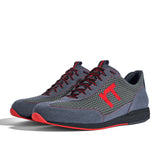 Laufschuh Runnertune Pace Colors – graues Mesh und graues Velour, schwarze Sohle – Paaransicht schräg von vorn