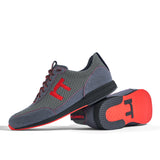 Laufschuh Runnertune Pace Colors – graues Mesh und graues Velour, schwarze Sohle – Paaransicht mit Laufsohle