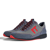 Laufschuh Runnertune Pace Colors – hellgraues Mesh und graues Velour, schwarze Sohle – Paaransicht schräg von vorn