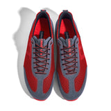 Laufschuh Runnertune Pace Colors – rotes Mesh und graues Velour, schwarze Sohle – Paaransicht von oben