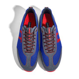 Laufschuh Runnertune Pace Colors – royalblaues Mesh und graues Velour, schwarze Sohle – Paaransicht von oben