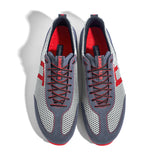 Laufschuh Runnertune Pace Colors – weißes Mesh und graues Velour, schwarze Sohle – Paaransicht von oben
