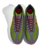 High-Top Laufschuh Runnertune X-Pace Colors – hellgrünes Mesh und graues Velour, schwarze Sohle – Paaransicht von oben