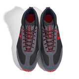 High-Top Laufschuh Runnertune X-Pace Colors – schwarzes Mesh und graues Velour, schwarze Sohle – Paaransicht von oben
