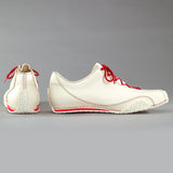 Maßgefertigter Herren-Sneaker Vitallo Speed – weißes Nappaleder, weiße Sohle – Paaransicht von der Seite