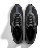 Golfschuh VitalloFlex Pro Hybrid – dunkelgraues Pepita-Textil und graues Carbon, schwarze Sohle – Paaransicht von oben