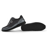Golfschuh VitalloFlex Pro Hybrid – dunkelgraues Pepita-Textil und graues Carbon, schwarze Sohle – Paaransicht mit Laufsohle