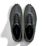 Golfschuh VitalloFlex Pro Hybrid – graues Pepita-Textil und graues Carbon, schwarze Sohle – Paaransicht von oben