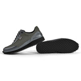 Golfschuh VitalloFlex Pro Hybrid – graues Pepita-Textil und graues Carbon, schwarze Sohle – Paaransicht mit Laufsohle