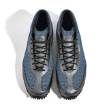 High-Top Golfschuh VitalloFlex Pro Hybrid HT – hellblaues Pepita-Textil und graues Carbon, schwarze Sohle – Paaransicht von oben