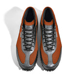 High-Top Golfschuh VitalloFlex Pro Hybrid HT – orangenes Pepita-Textil und graues Carbon, schwarze Sohle – Paaransicht von oben