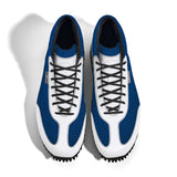 High-Top Golfschuh VitalloFlex Pro Hybrid HT – kornblaues Pepita-Textil und weißes Carbon, schwarze Sohle – Paaransicht von oben