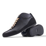 High-Top Sneaker VitalloFlex Puro RSR BLACK X GOLD – schwarzes Carbon und schwarzes Velour, schwarze Sohle – Paaransicht mit Laufsohle