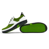 Golfschuh VitalloFlex Quantum Stinger – hellgrünes Mesh und weißes Carbon, schwarze Sohle – Paaransicht mit Laufsohle