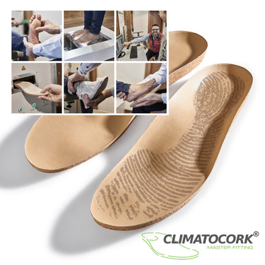 Angepasstes Fußbett Climatocork Master Fitting – Lederbezug natur – Paaransicht von oben