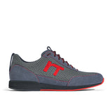 Laufschuh Runnertune Pace Colors – graues Mesh und graues Velour, schwarze Sohle – Einzelansicht von der Seite