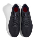High-Top Laufschuh Runnertune X-Pace Black – schwarzes Waben-Textil und schwarzes Velour, schwarze Sohle – Paaransicht von oben