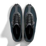 Golfschuh VitalloFlex Pro Hybrid – blaues Pepita-Textil und graues Carbon, schwarze Sohle – Paaransicht von oben