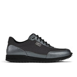 Golfschuh VitalloFlex Pro Hybrid – dunkelgraues Pepita-Textil und graues Carbon, schwarze Sohle – Einzelansicht von der Seite