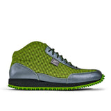 High-Top Golfschuh VitalloFlex Pro Hybrid HT – hellgrünes Pepita-Textil und graues Carbon, schwarze Sohle – Einzelansicht von der Seite