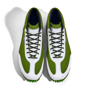 High-Top Golfschuh VitalloFlex Pro Hybrid HT – hellgrünes Pepita-Textil und weißes Carbon, schwarze Sohle – Paaransicht von oben