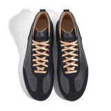 High-Top Sneaker VitalloFlex Puro RSR BLACK X GOLD – schwarzes Carbon und schwarzes Velour, schwarze Sohle – Paaransicht von oben