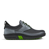 Golfschuh VitalloFlex Quantum Stinger – dunkelgraues Mesh und graues Carbon, schwarze Sohle – Einzelansicht von der Seite